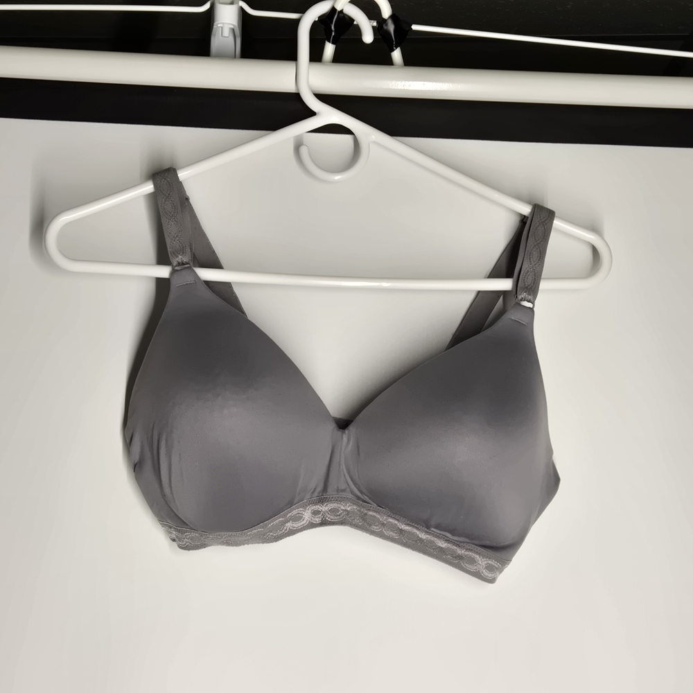Warner's Seamless Soft Gray Bra